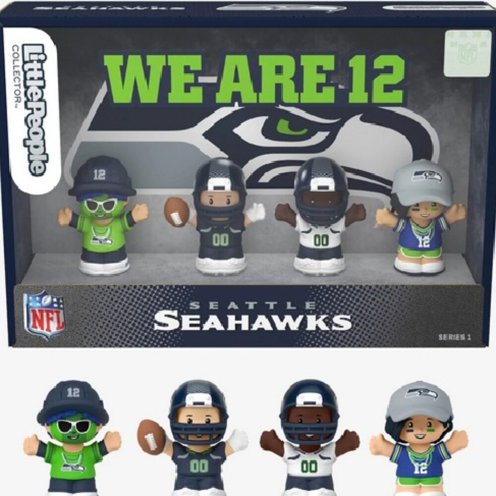 SEATTLE SEAHAWKS SUPER BOWL FISHER PRICE-LITTLE PEOPLE SERIES 1 RETAIL $30